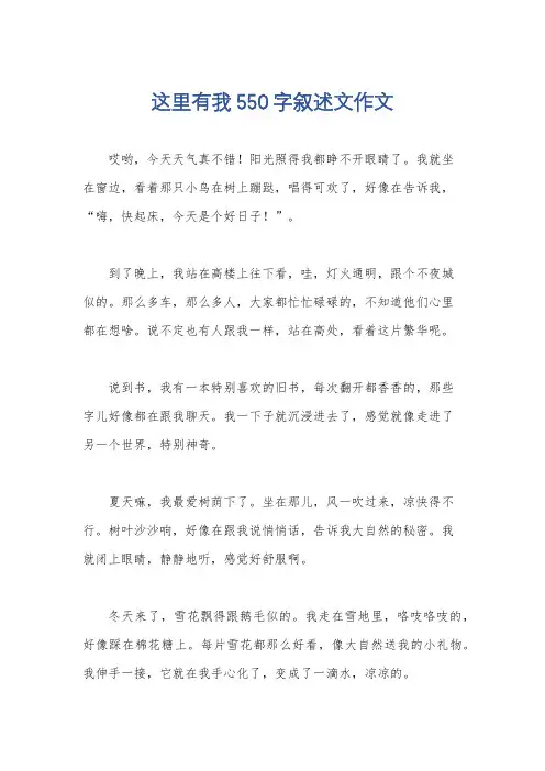 这里有我550字叙述文作文