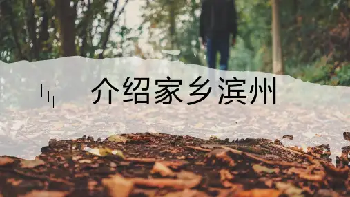 介绍家乡滨州