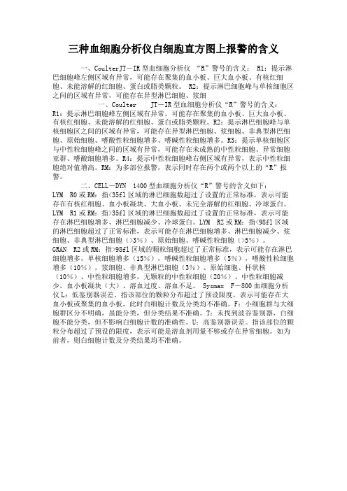 三种血细胞分析仪白细胞直方图上报警的含义