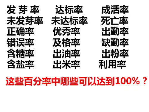 六年级上册数学求百分率课件