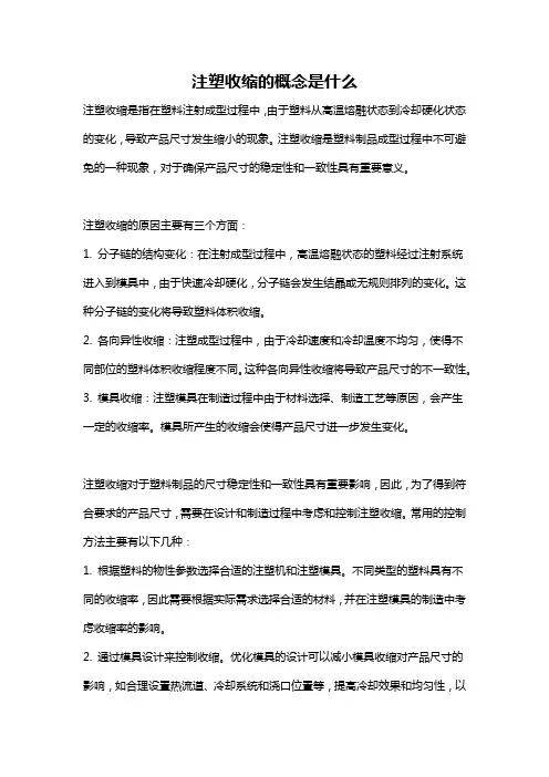 注塑收缩的概念是什么