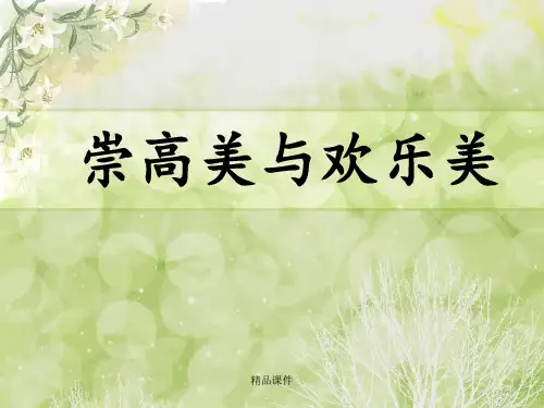 崇高美与欢乐 课件