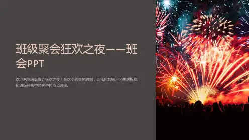 班级聚会狂欢之夜-班会PPT
