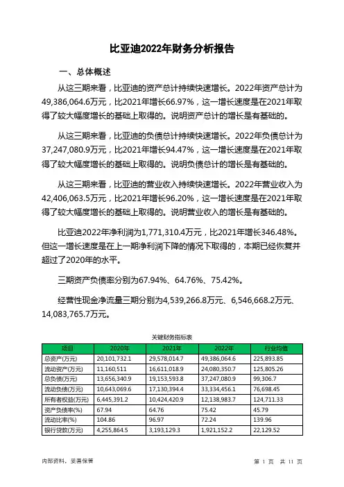 002594比亚迪2022年财务分析报告-银行版
