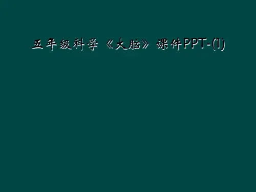 五年级科学《大脑》课件PPT-(1)