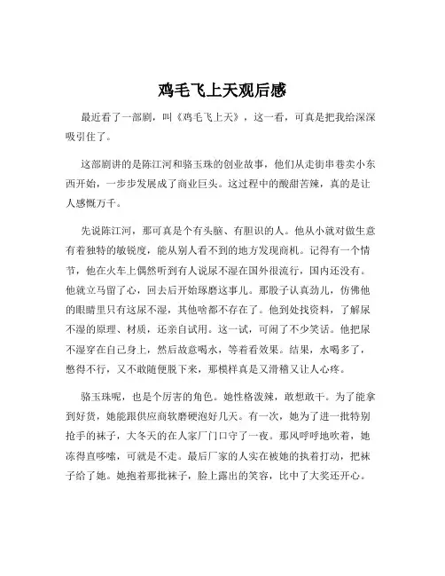 鸡毛飞上天观后感