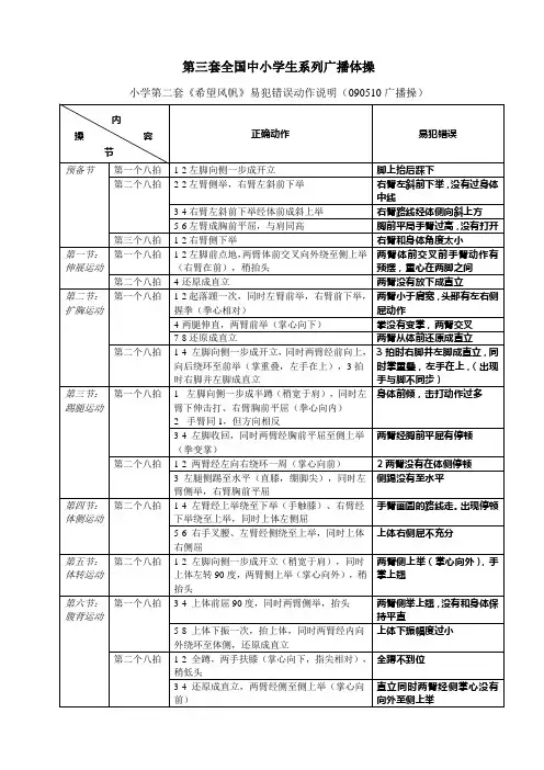 第三套全国中小学生系列广播体操.