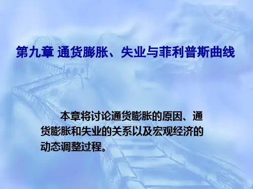 第九章通货膨胀失业与菲利普斯曲线讲解