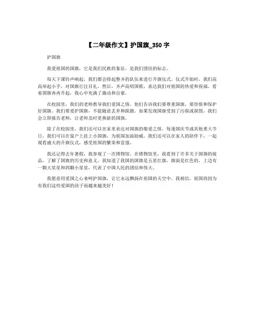 【二年级作文】护国旗_350字