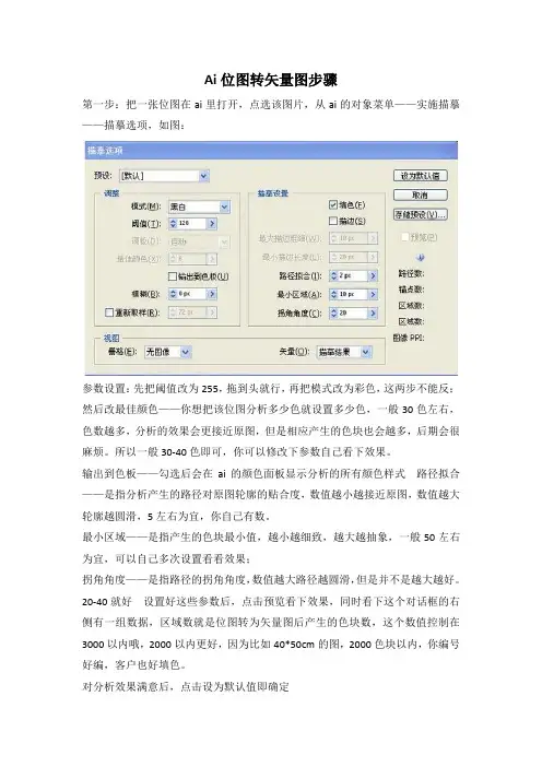 Ai位图转矢量图步骤
