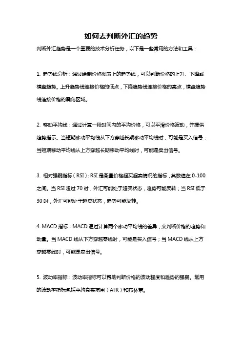如何去判断外汇的趋势