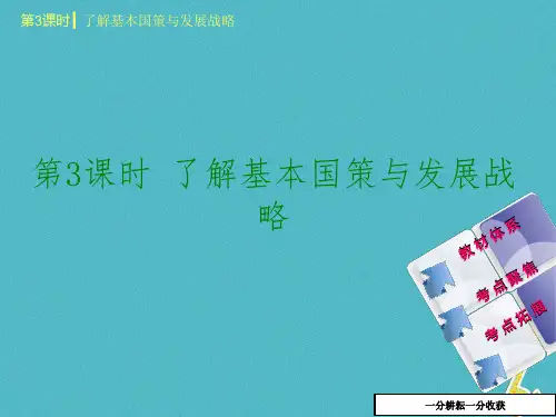 中考政治九年级全一册第3课时了解基本国策与发展战略课件_91