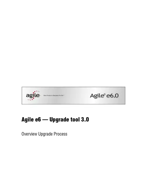 Agile e6 Upgrade Tool 3.0 用户指南说明书