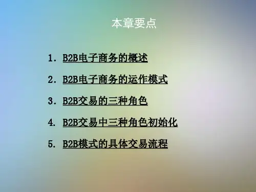 B2B电子商务与B2B交易的角色课件