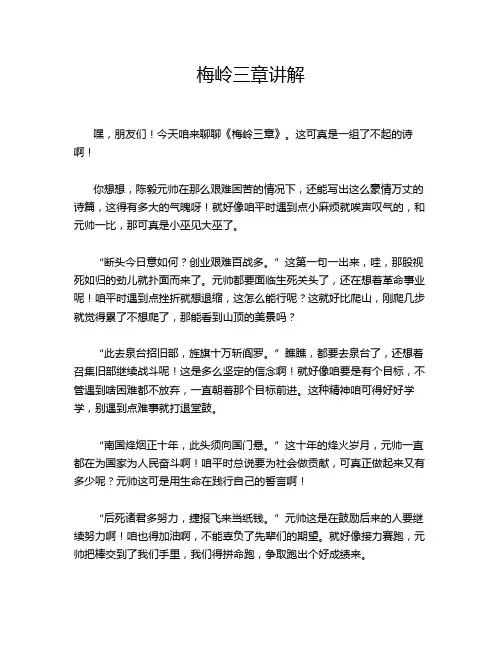 梅岭三章讲解