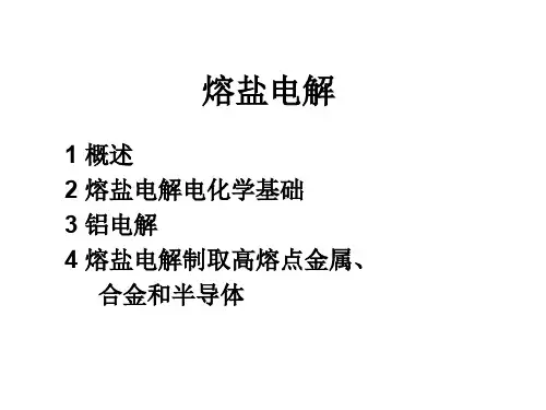 熔盐电解