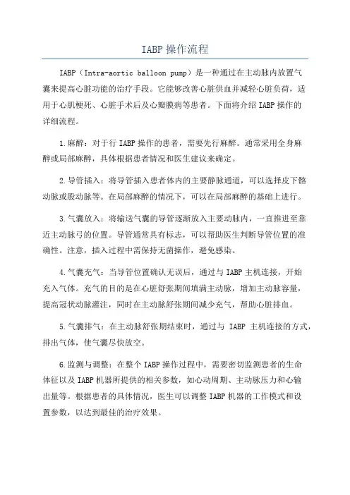 IABP操作流程