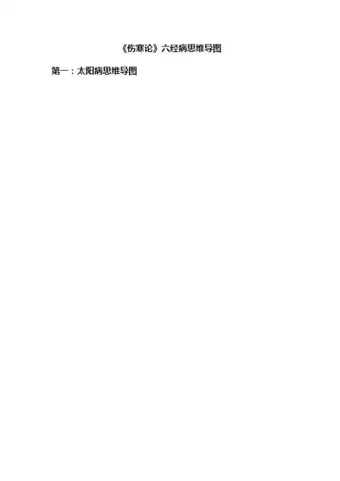 《伤寒论》六经病思维导图