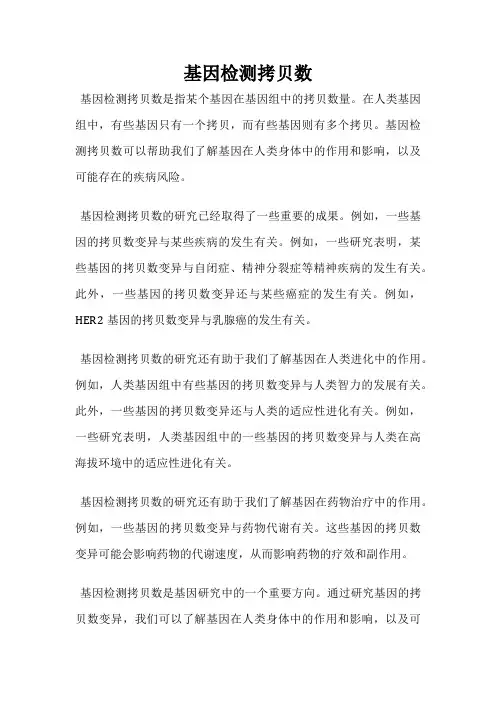 基因检测拷贝数