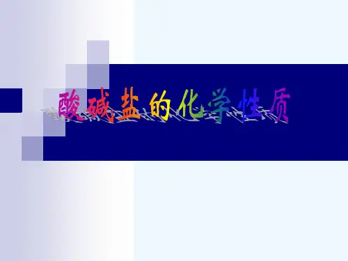 化学人教版九年级下册酸碱盐的化学性质总结