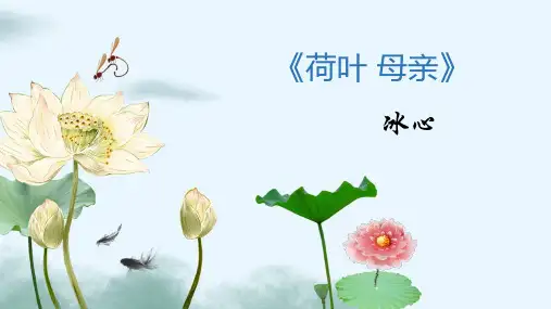 人教部编版七年级上册第7课《散文诗二首——荷叶母亲》课件(共23张PPT)