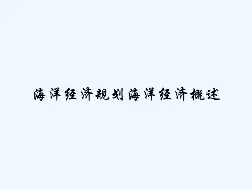 海洋经济规划海洋经济概述