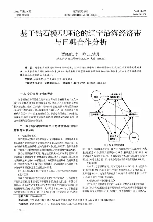 基于钻石模型理论的辽宁沿海经济带与日韩合作分析