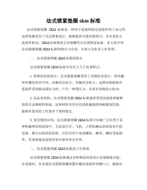 法式锁紧垫圈skm标准