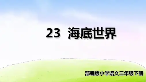 海底世界PPT完美版1课件