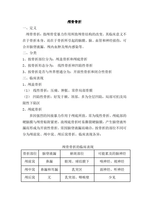 颅骨骨折