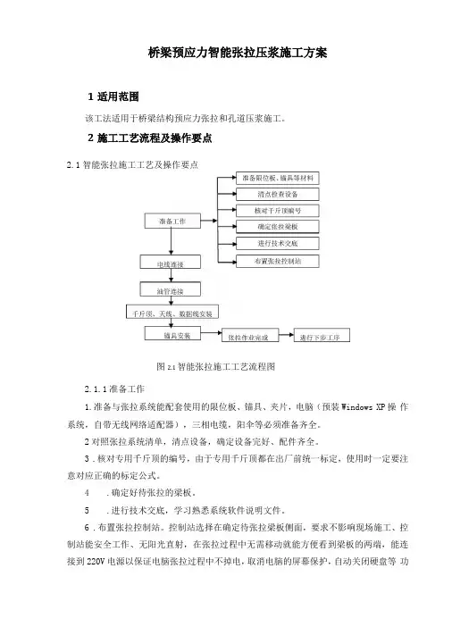 桥梁预应力智能张拉压浆施工方案