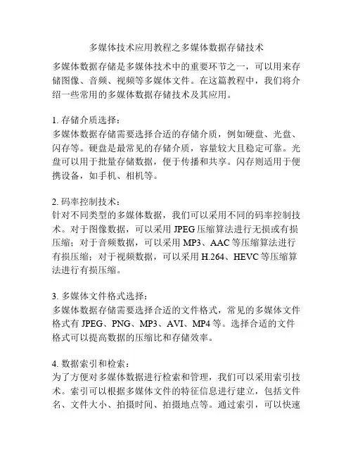 多媒体技术应用教程之多媒体数据存储技术