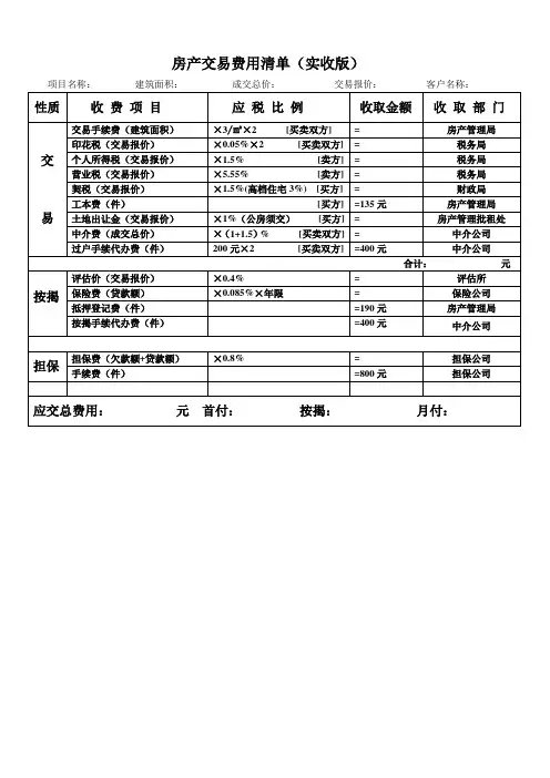 二手房交易税费计算明细表.doc
