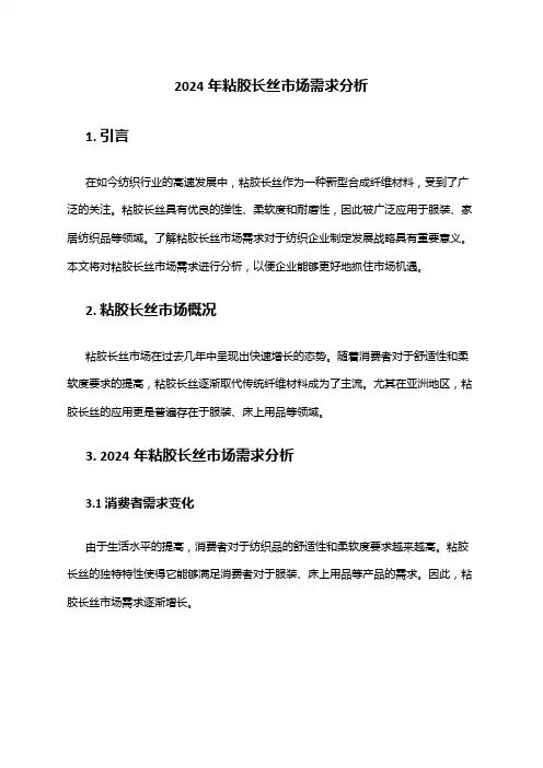 2024年粘胶长丝市场需求分析