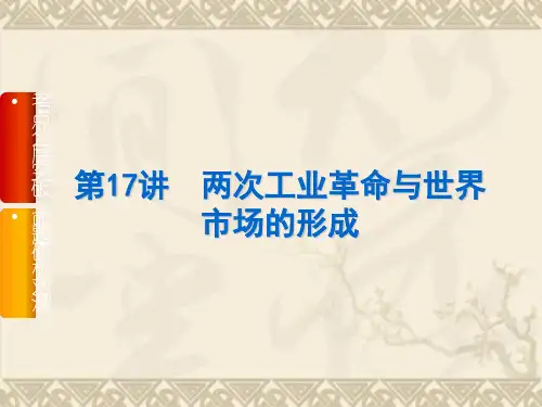 【高考复习方案】高三历史一轮复习课件(人教版) 第17讲 两次工业革命与世界市场的形成(63张PPT)