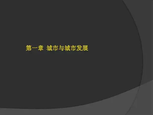 城市规划 第一章  城市和城市发展.ppt