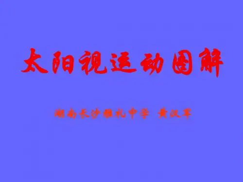 太阳视运动图解-PPT课件