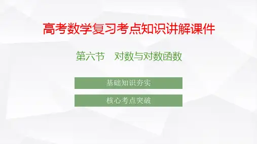 高考数学复习考点知识讲解课件11 对数与对数函数