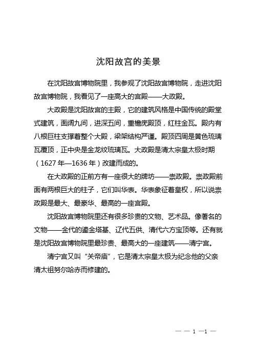 沈阳故宫的美景