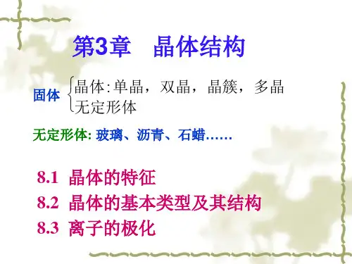 无机化学课件：晶体结构