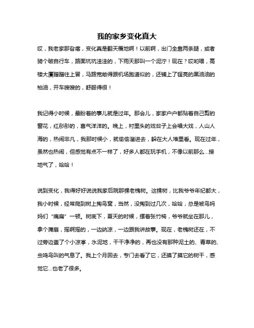 作文《我的家乡变化真大》