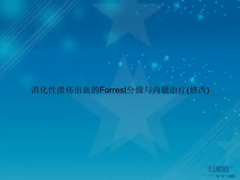 消化性溃疡出血的Forrest分级与内镜治疗(修改)讲课文档