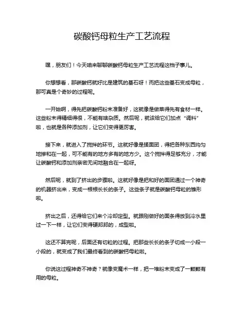 碳酸钙母粒生产工艺流程