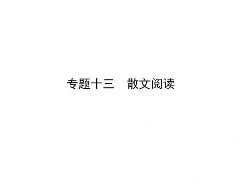 2018年春备战高考人教版语文课件：专题十三  散文阅读(共453张PPT)