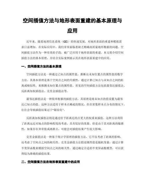 空间插值方法与地形表面重建的基本原理与应用