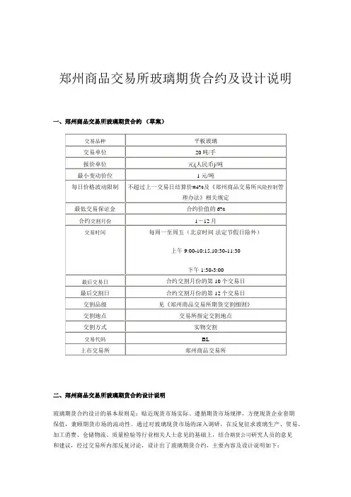 玻璃标准合约