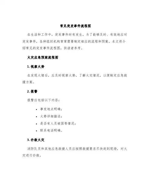 常见突发事件流程图