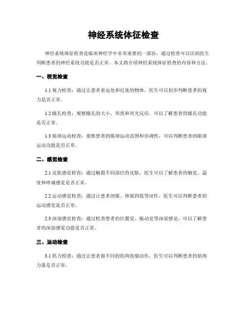 神经系统体征检查