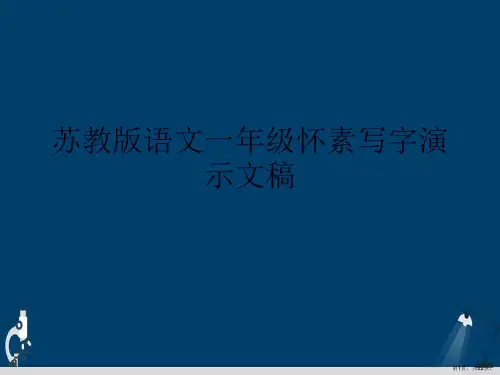 苏教版语文一年级怀素写字演示文稿
