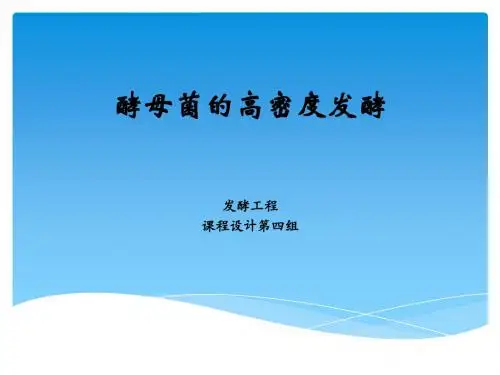 酵母菌的高密度发酵